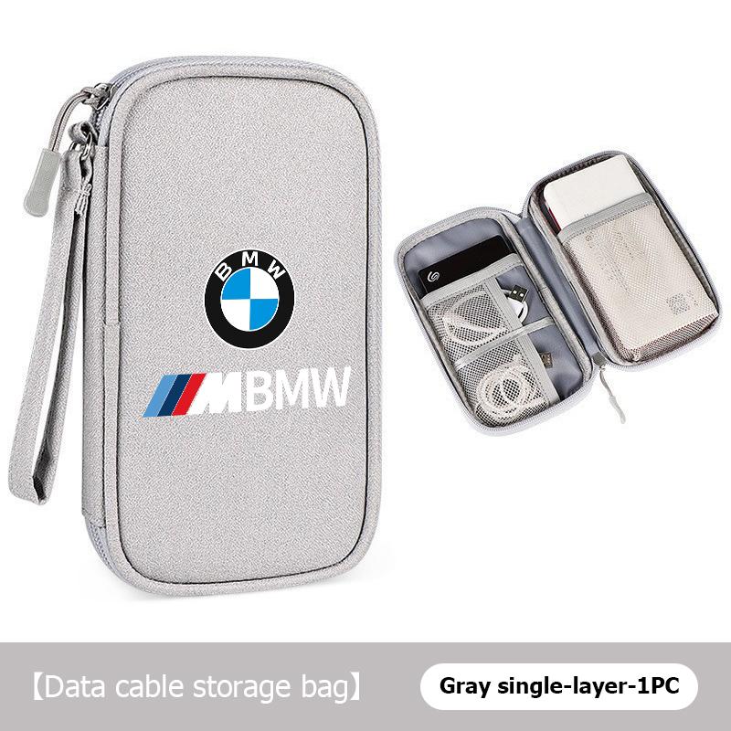 For BMW 3 Car Styling Digital Storage Bag Oxford Cloth Cable Tools Travel Purse For BMW M Sport M2 M3 M4 M5 M6 E46 E90 E60 F10 F20 E87 X3