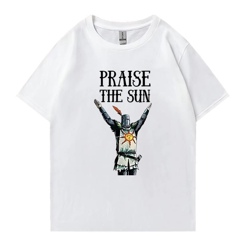 Hot Sale Dark Soul Streetwear Oversized Tee Shirt Summer 100% Cotton Short Sleeve Men Women Crew Neck T-shirt Unisex Clothing