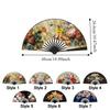 Silk Cloth Folding Handheld Fan Handmade Dance Fan Portable Bamboo Fan  Art Fans