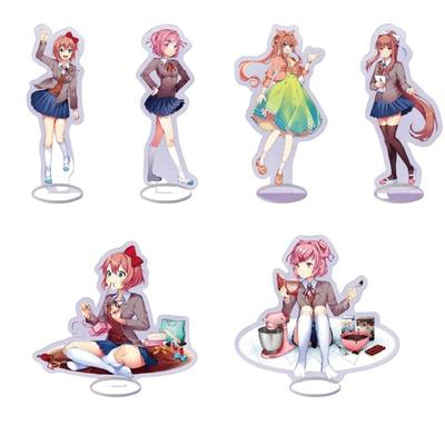 Japan Anime Doki Doki Acrylic Stand Model Hot Figure Cosplay Plate Holder Topper Birthday Fans Christmas Desk Decor Plate Gift