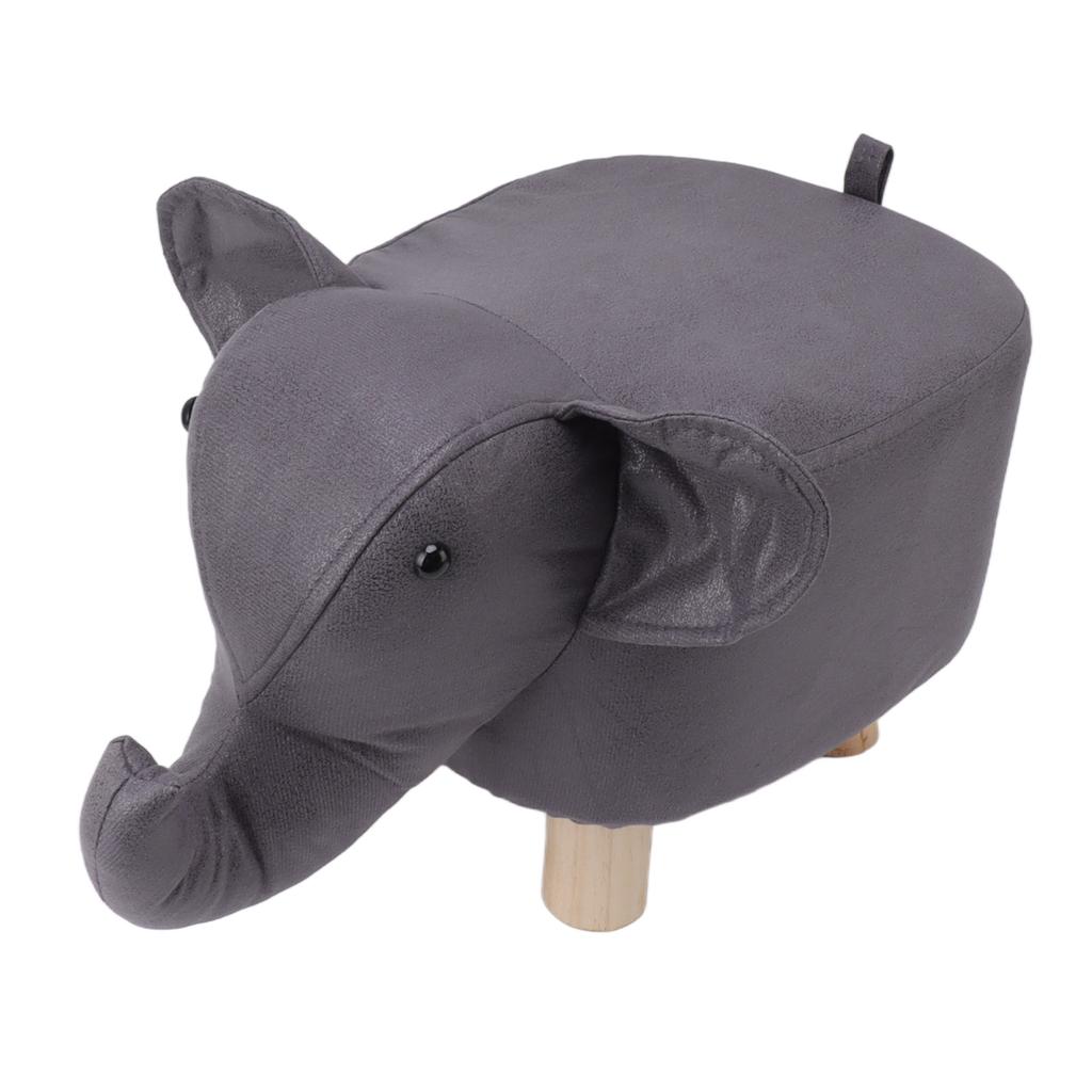 Animal Footstools Elephant Shaped Slip Resistant Silent Comfortable Stable Multi Purpose Cute Stool for Kids Dark Gray