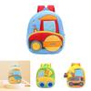 Adorable Kids Plush Backpack With Cartoon Excavator Design For Toddlers And Kindergarten