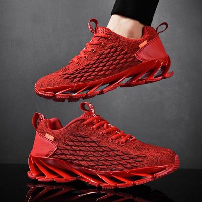 Hot Selling Men's Shoes Comfortable Ultralight Sports Shoes Flying Woven Fishscale Blade Running Shoes Sports Casual Men's Shoes