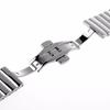 20mm Silver Milanese Mesh Web+Strip Stainless Steel Watch Band Strap Bracelet with Push Button Hidden Clasp Watch Accessory