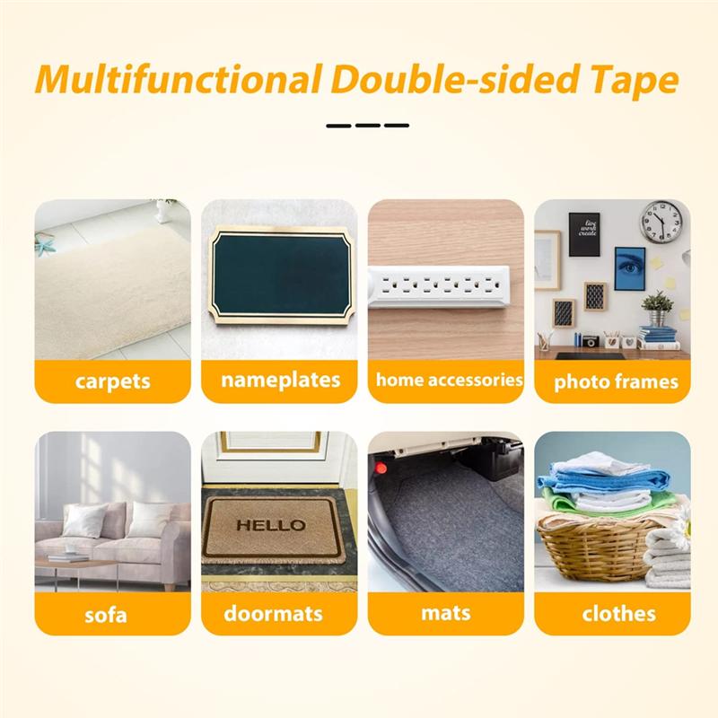 

ABGR-Strong Double-Sided Cloth-Based Adhesive Tape Translucent Mesh Waterproof Super Invisible High-Viscosity Adhesive Tape жёлтый