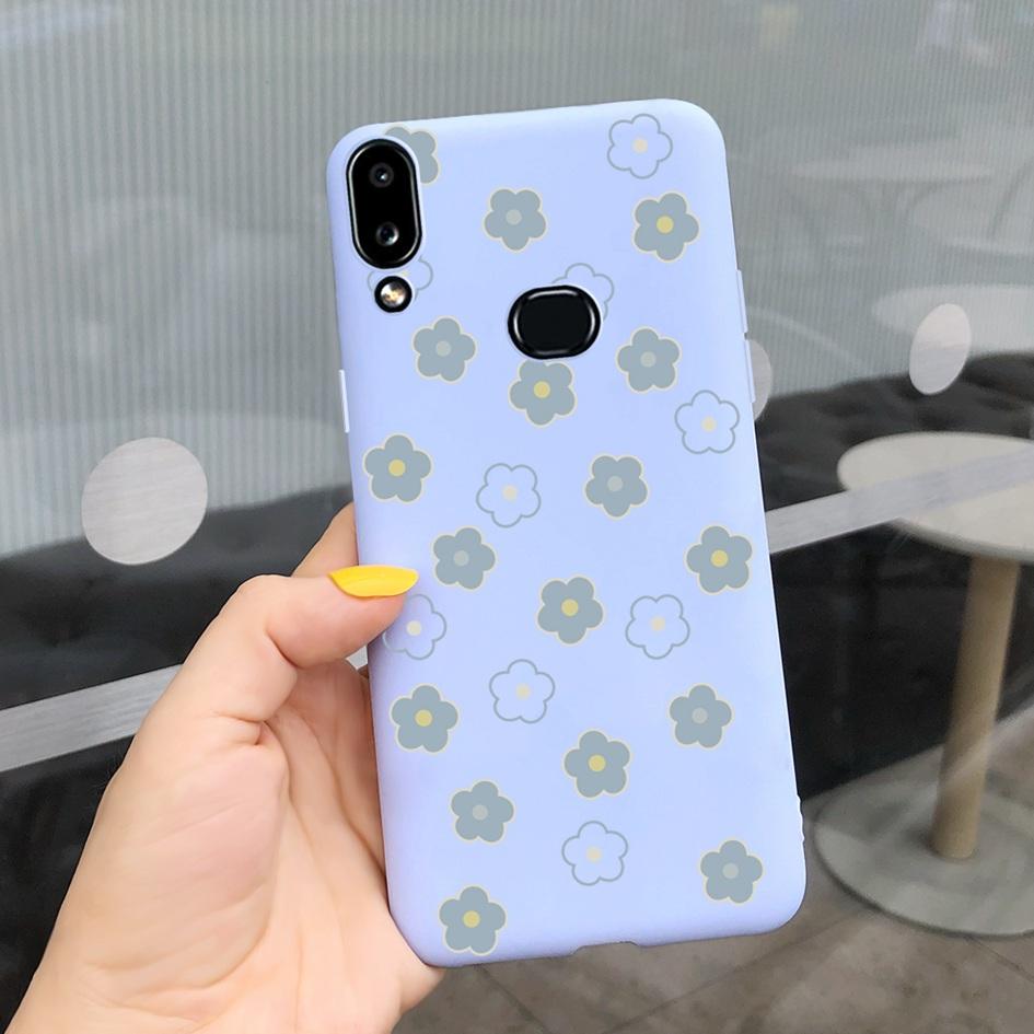 For Phone Case Samsung Galaxy A10s A107 SM-A107F Case Fashion Candy Color Flower Soft Cover For Samsung A10s A 10 S A10 2019 Bag
