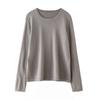 Yangzi Zhang Women's Versatile Fine Knit Wool Sweater - Loose Fit, Round Neck, Long Sleeve