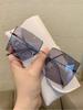 Durable Metal Metal Rectangular Oversized Sun Glasses Glasses Ladies Classic Luxury Sun Eyeglasses For Female Big Spectacle Frame Frame Gradient