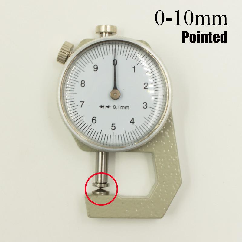 Leather Thickness Gauge Tool, Flat/Pointed Head, 0-10mm/0-20mm Range for DIY Projects.