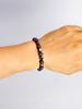 Natural Stone Bracelet with Lava Rock Volcanic Stone and Faceted Hematite Bead for Vigour Protection Grounding & Courage Jewelry