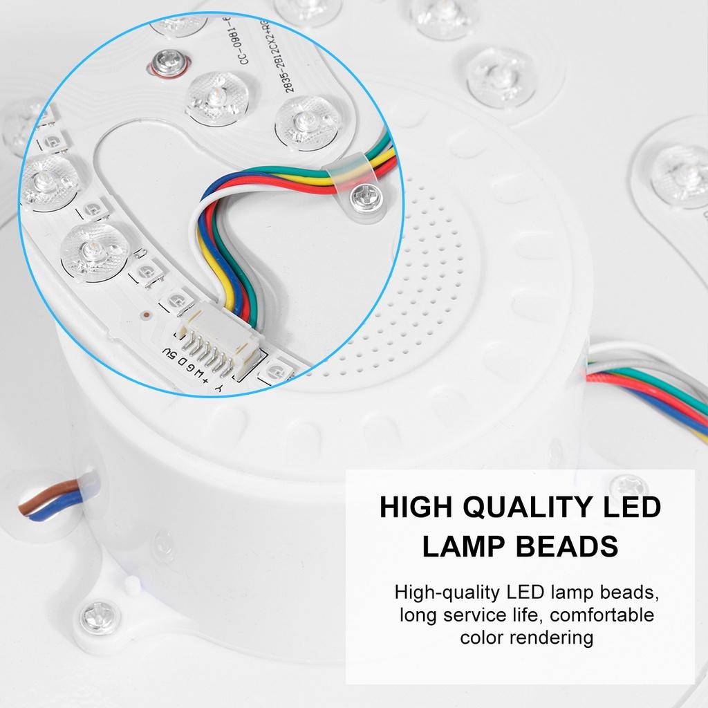 40cm 200W RGB stmívatelné hudební stropní světlo 85-265V Domácí osvětlení APP Dálkové ovládání Bluetooth hudební světlo Ložnice Smart LED