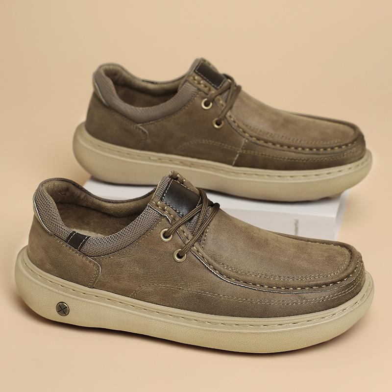 Мужская повседневная обувь плоская удобная дышащая деловая повседневная мужская обувь 39 хаки