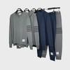High-Quality Unisex TB Sweatshirt, Sweatpants, Zipper Hoodie, Detachable, Four Stripes