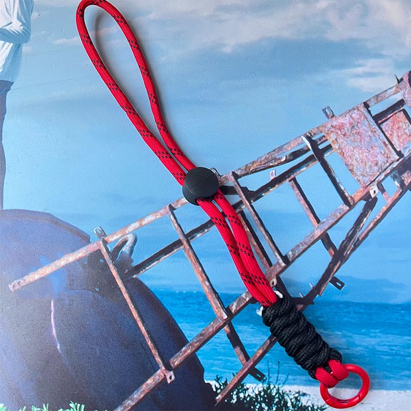 Colorblock Knotted Phone Lanyard: Creative Short Woven, Detachable, Anti-Lost Keychain Strap for Phone Cases