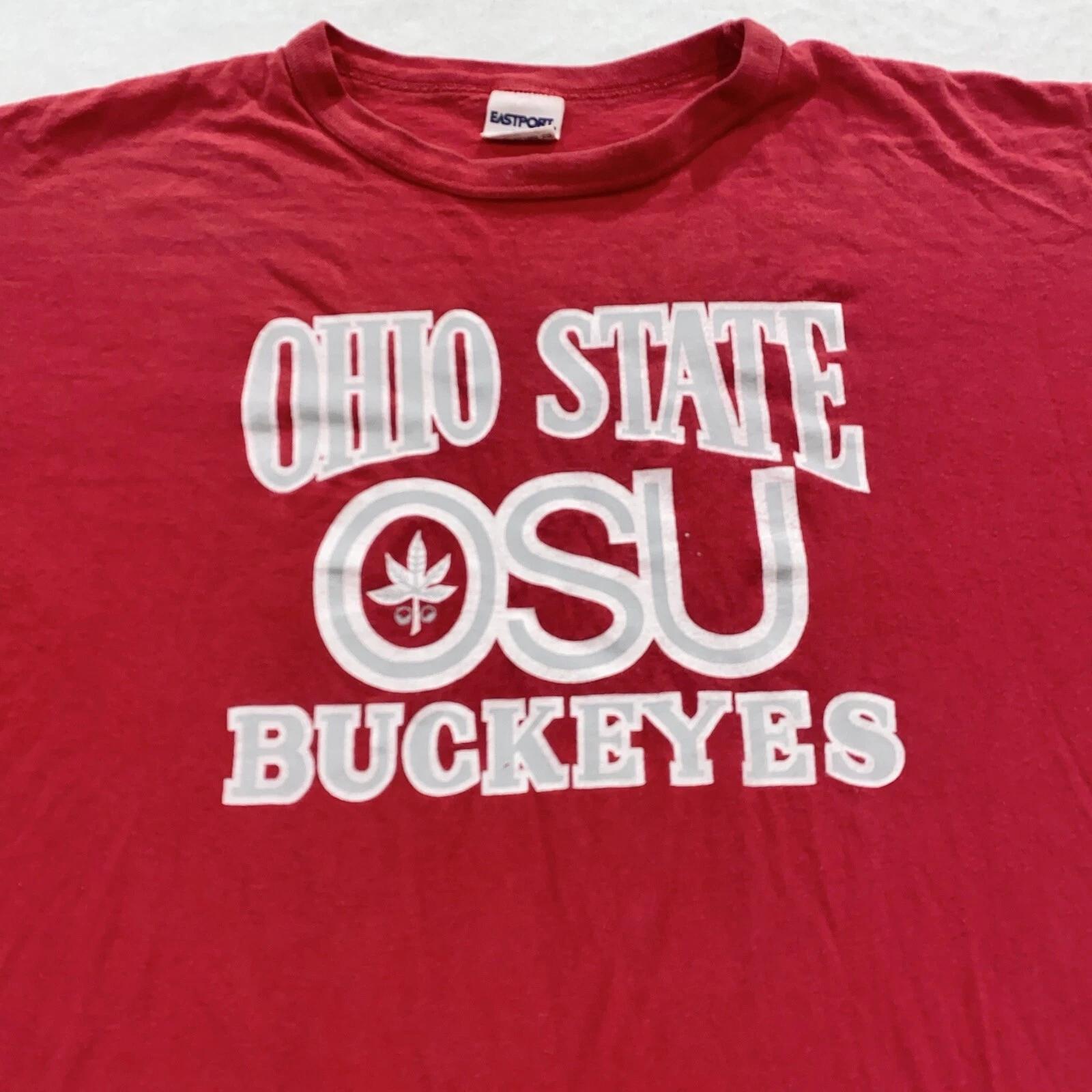 vintage 90s OHIO STATE BUCKEYES T-Shirt LARGE/XL osu university ncaa soft M