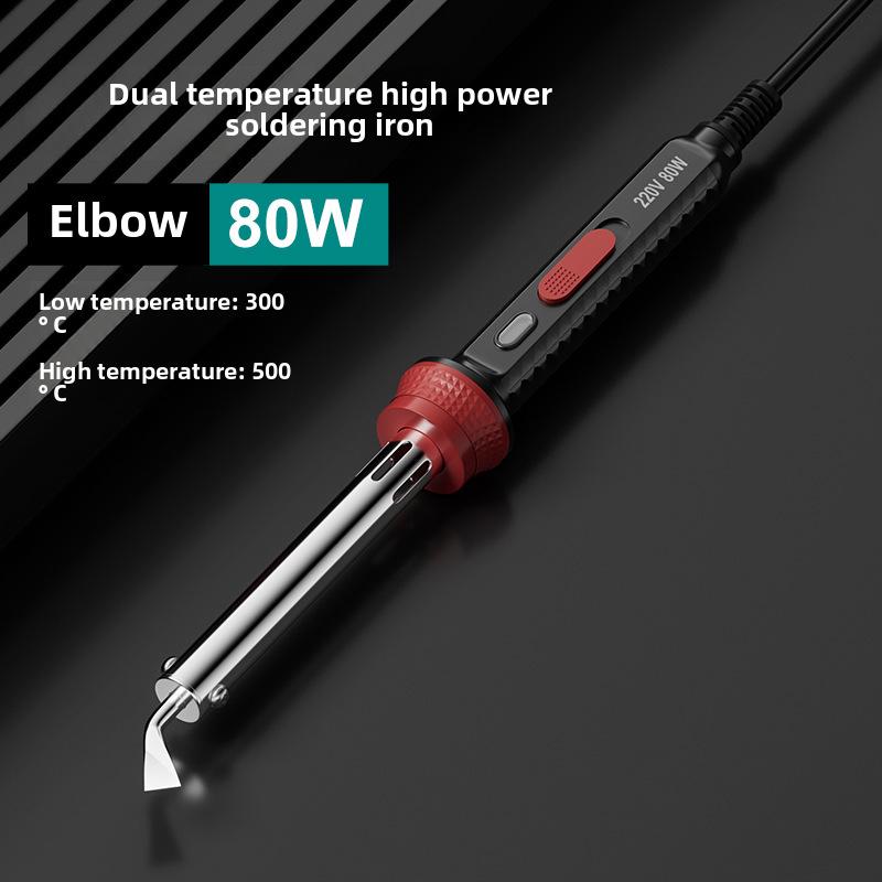 300W Adjustable Temperature Handheld Soldering Iron - Portable, High-Power Flat Head with External Heating.