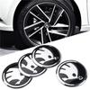 2025 Caldo 4pz 56mm Emblema Auto Copricerchi Centrali Copertura Centrale Adesivo Decorazione Per Skoda Octavia Superb Rapid Kodiaq Karoq Fabia R