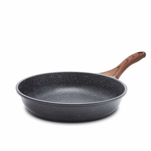 SENSARTE 28cm Frying Pan, Lightweight, Induction & Gas Compatible, Marble Coat, Non-Stick, Non-Toxic, Easy to Clean, Gray, High Heat Efficiency, One-Y
