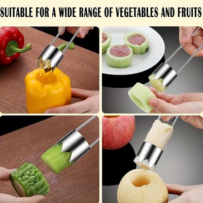 1/2/3pcs Stainless Steel Corer Tool - for Fruits & Veggies Like Apples, Peppers, Tomatoes | Easy Core Removal | Durable