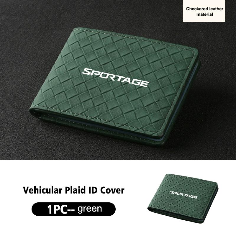 OWVZ1 Suede Car Driver License Cover Bank Card Credit Card Holder Accessories For KIA Sportage Rio Ceed Niro Soul Stonic Proceed
