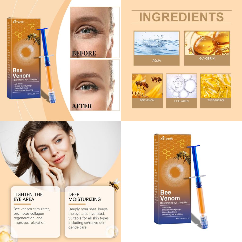 Ximonth Bee Venom Eye Firming Gel For Hydrating And Moisturizing Anti-aging Skin Care