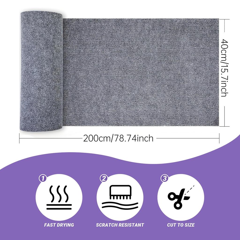 One Piece of Self-Adhesive Cat Scratching Mat, a Sturdy Sisal Protector for Furniture, Customizable Scratching Pad for Safeguarding Couches, Sofas