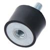M6 M8 M10 Thread Vibration Isolators Black Cylindrical Shock Absorber Rubber Mounts  Water Pumps