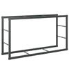 VidaXL Portant de bois de chauffage noir 110x30x61 cm acier, porte-bûches, étagère à bois, support de stockage de bois de 4018466
