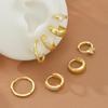 4pcs Fashion Gold Plated Hoop Earrings Set for Women Lightweight Multiple Piercing Hypoallergenic Huggie Earring Jewelry Gifts