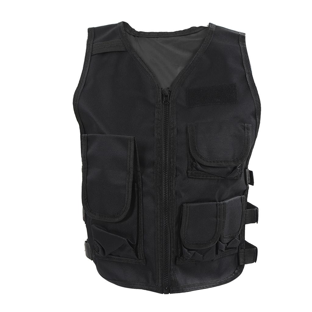 Gilet de tir pour enfants, tissu Oxford 600D, gilet militaire d'entraînement de sécurité pour enfants, réglable pour l'extérieur