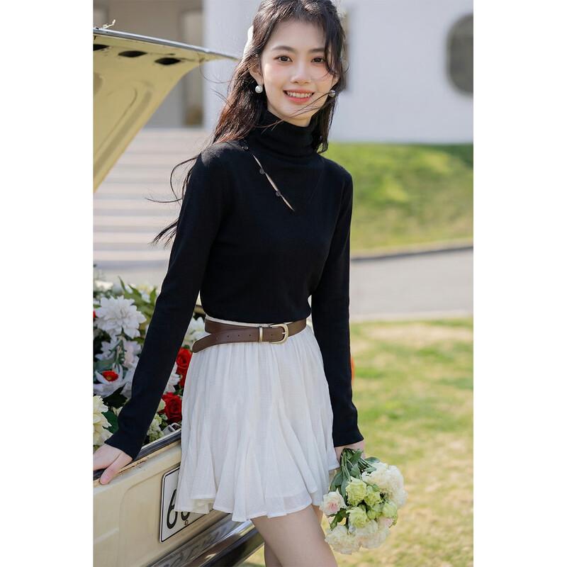 Mocana Women s Slim Fit Irregular Button Long Sleeve Wool Blend Sweater One Size
