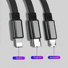 Interior Stickers Car Internal 3 in 1 USB Telescopic Charger Adapter Cord Cable for Renault koleos duster megane 2 logan clio Au