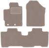 Beige Velour Floor Mats For: Toyota Verso-S Minivan (2010-2015)