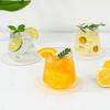 Plastic Ribbed Wine Glass Cocktail Glass Shatterproof Transparent Beverage Cup for Weddings Gatherings and Events