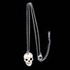 Fashionable Stainless Steel Halloween Skull Pendant Necklace for Women - Versatile Clavicle Chain Jewelry