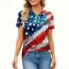 Women's Fashion Casual Lapel Short Sleeve Printed Shirt Women's Button Up Tops
