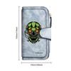 Cool Skull Print Long Wallet Portable Fashion Card Holder Durable Trendy Daily Purse