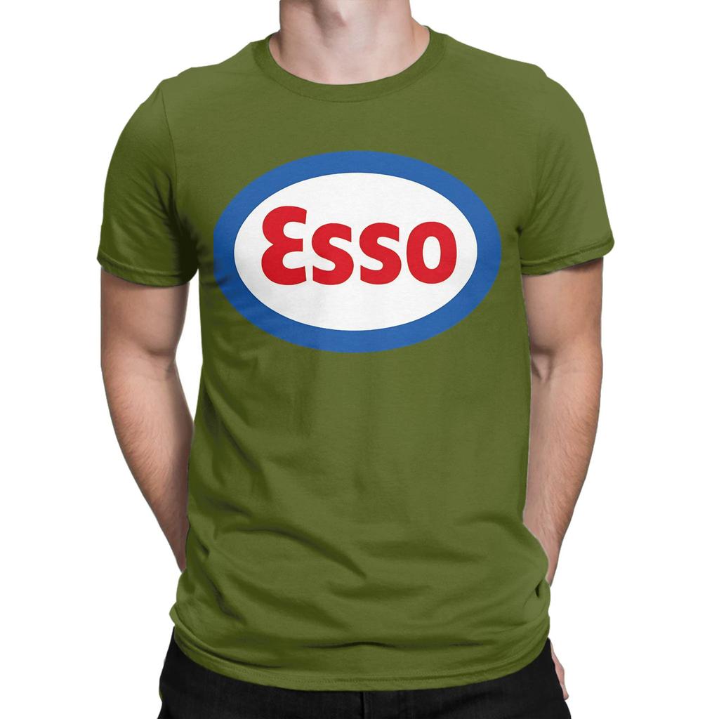 Classic Esso Petrol Diesel Fuels Logo Graphic Funny 100 Cotton Tshirt Esso Tees Tops For Unisex