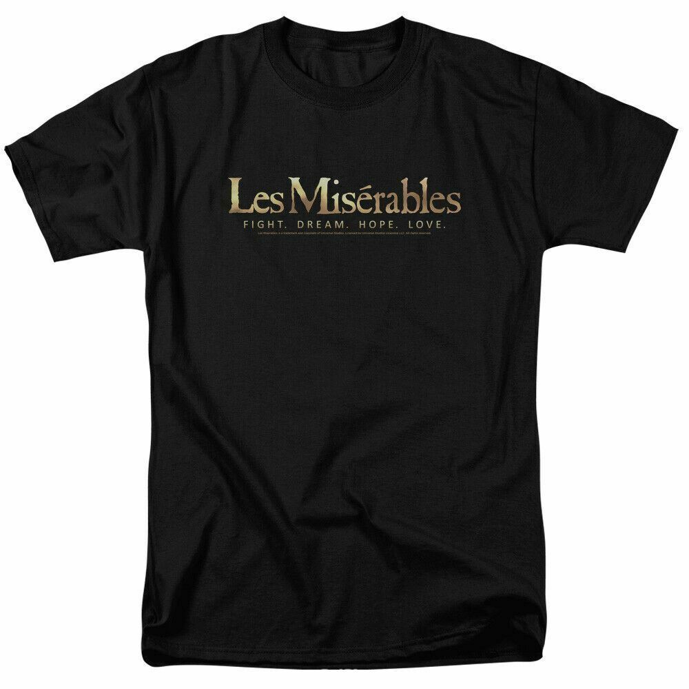 26 Les Miserables Logo T Shirt Mens Licensed Movie Tee Cosette Black Unisex T-Shirt M