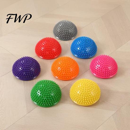 Kids Balance Ball Anti-Slip Thickened Base Hemispheric Massage Design Sensory Early Childhood Trainer Development Non-turning Preschool Activity Toy