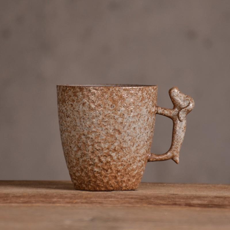 

100 мл Керамическая чайная чашка Винтажный чайный набор Кунг-фу с ручкой золотой