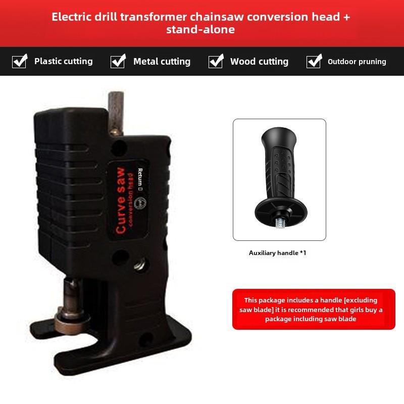 

Головка для преобразования электрической дрели в пилу для ручной возвратно-поступательной деревообрабатывающей пилы