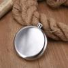 Round Whiskey Flask Portable Stainless Steel Wine Flask, Flagon Camping Flask Drinkware Accessories Liquor Pot Accessories
