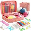 Beginner's 58-Piece Crochet Starter Kit - Complete Set with Portable Wool Knitting Tools