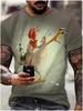 Vintage Animal Eagle 3D Printed Men's T Shirts Casual Short Sleeve Tee Shirt Fashion Outfits Streetwear O Neck Oversized Tops