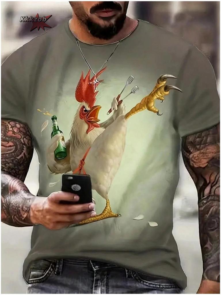Vintage Animal Eagle 3D Printed Men's T Shirts Casual Short Sleeve Tee Shirt Fashion Outfits Streetwear O Neck Oversized Tops