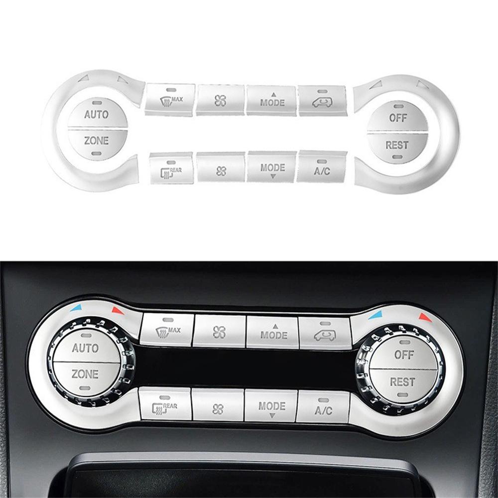 Silver AC Air Condition Button Trim For Mercedes-Benz AMG A35 CLA45 GLA45