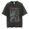 Harajuku Anime Rurouni Kenshin Himura Kenshin Print Tshirt Men Manga Oversized Tshirts Washed Cotton Tee Male Casual T Shirt