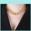 Exquisite Cuban Link Necklace And Bracelet Set For Hip Hop Street Style Accessories