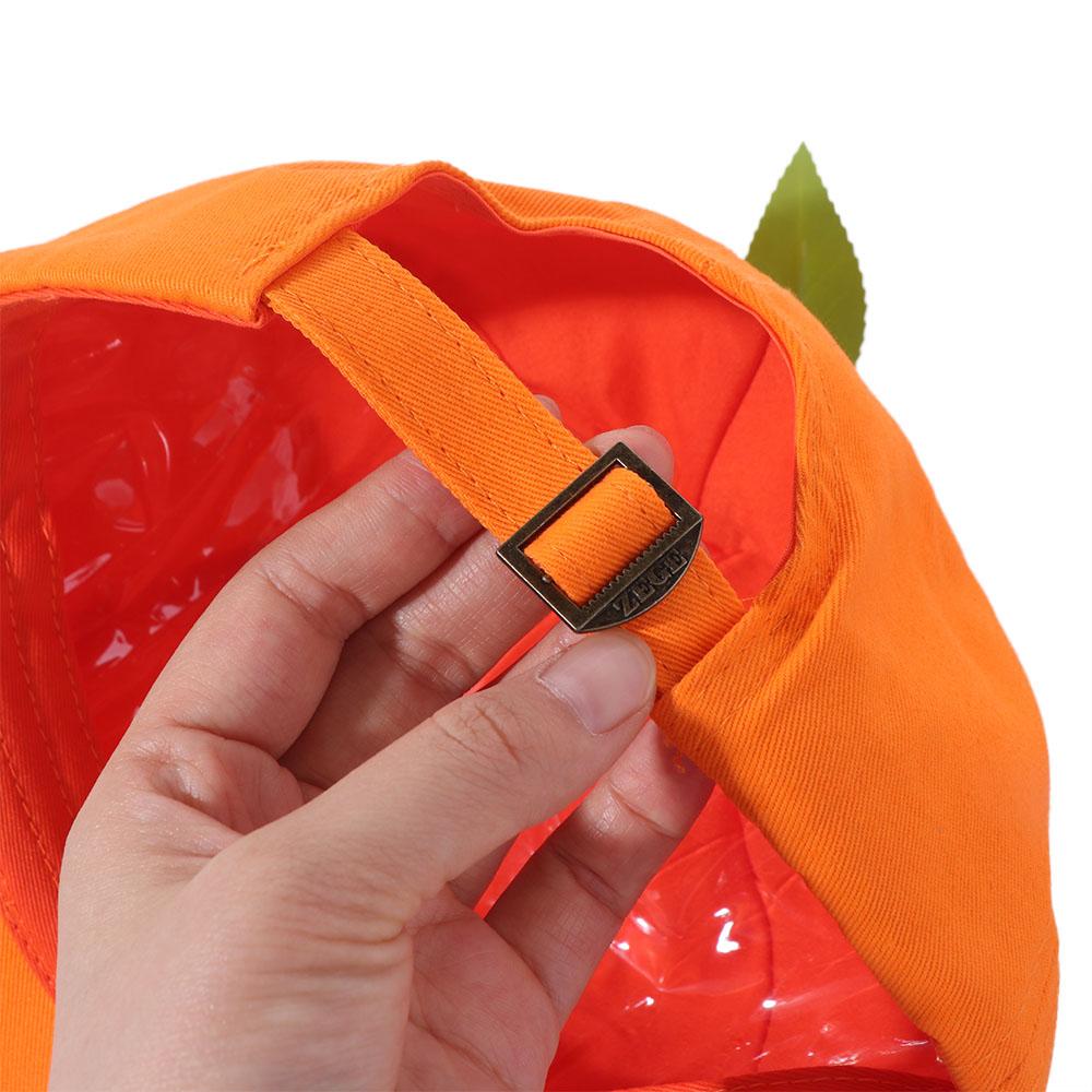 Cotton Embroidered Letter Hat Peaked Creative Orange Cap Orange Baseball Cap  Street